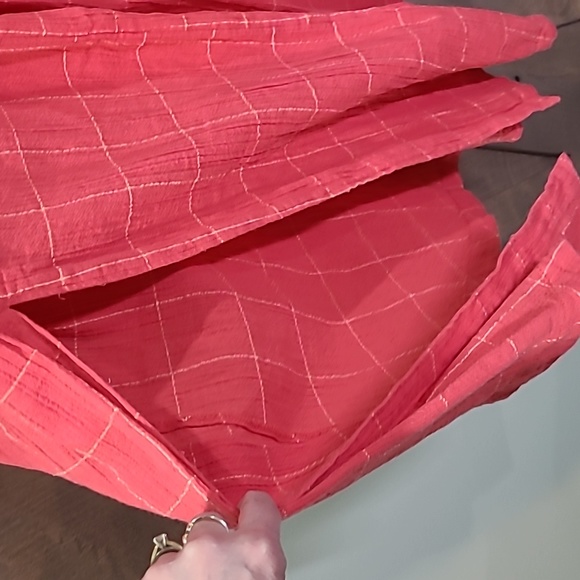 Free People Flowy Gauze Pant Split Skirt Coral XS NWOT - Picture 4 of 9